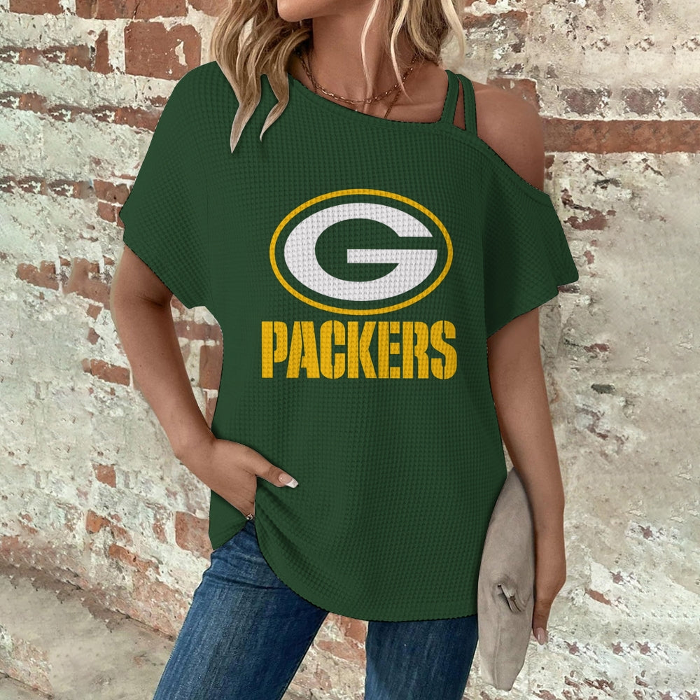 Asymmetrical Neck Short Sleeve T-Shirt