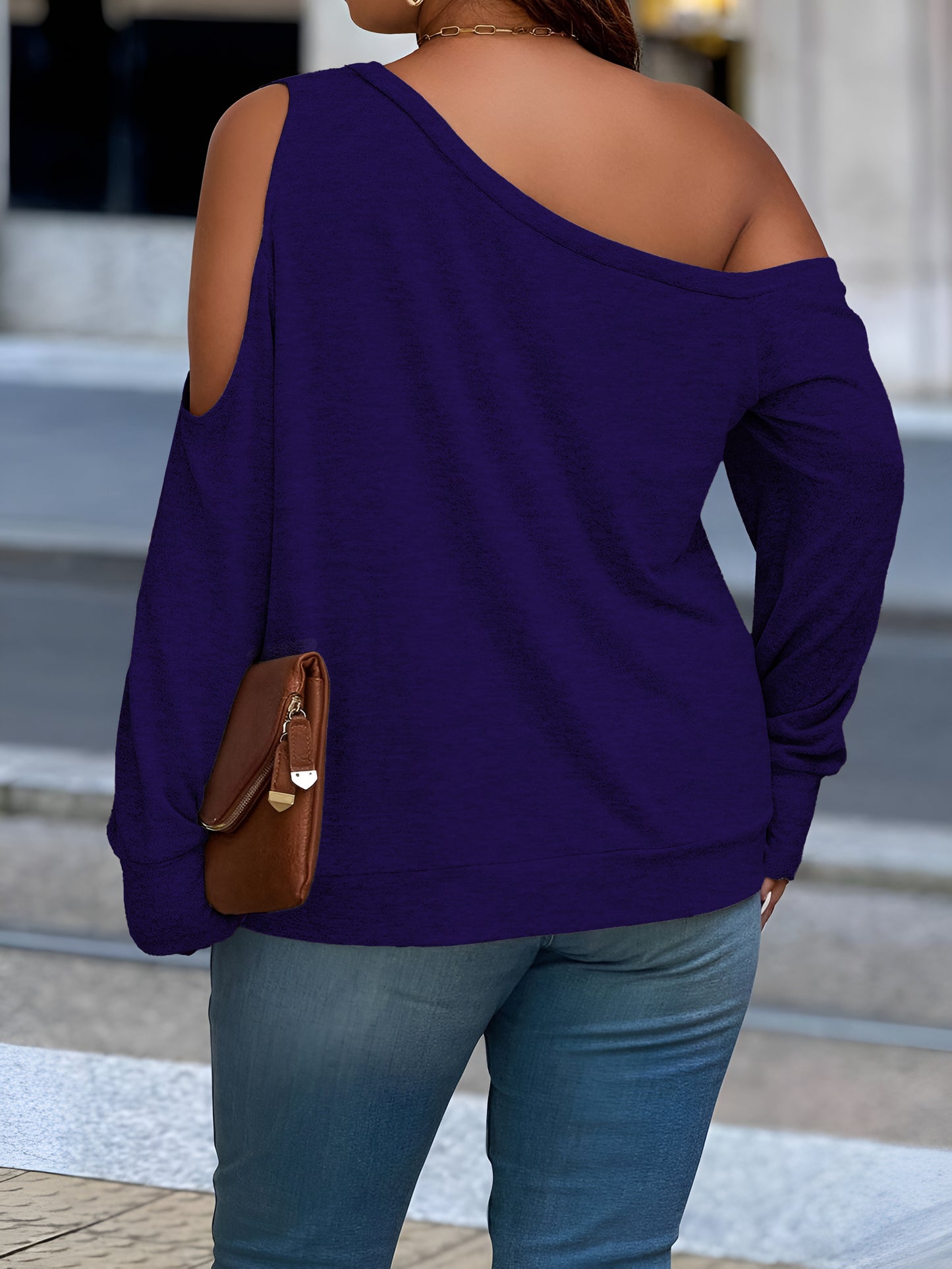 Asymmetric Off-Shoulder Women's Sweatshirt