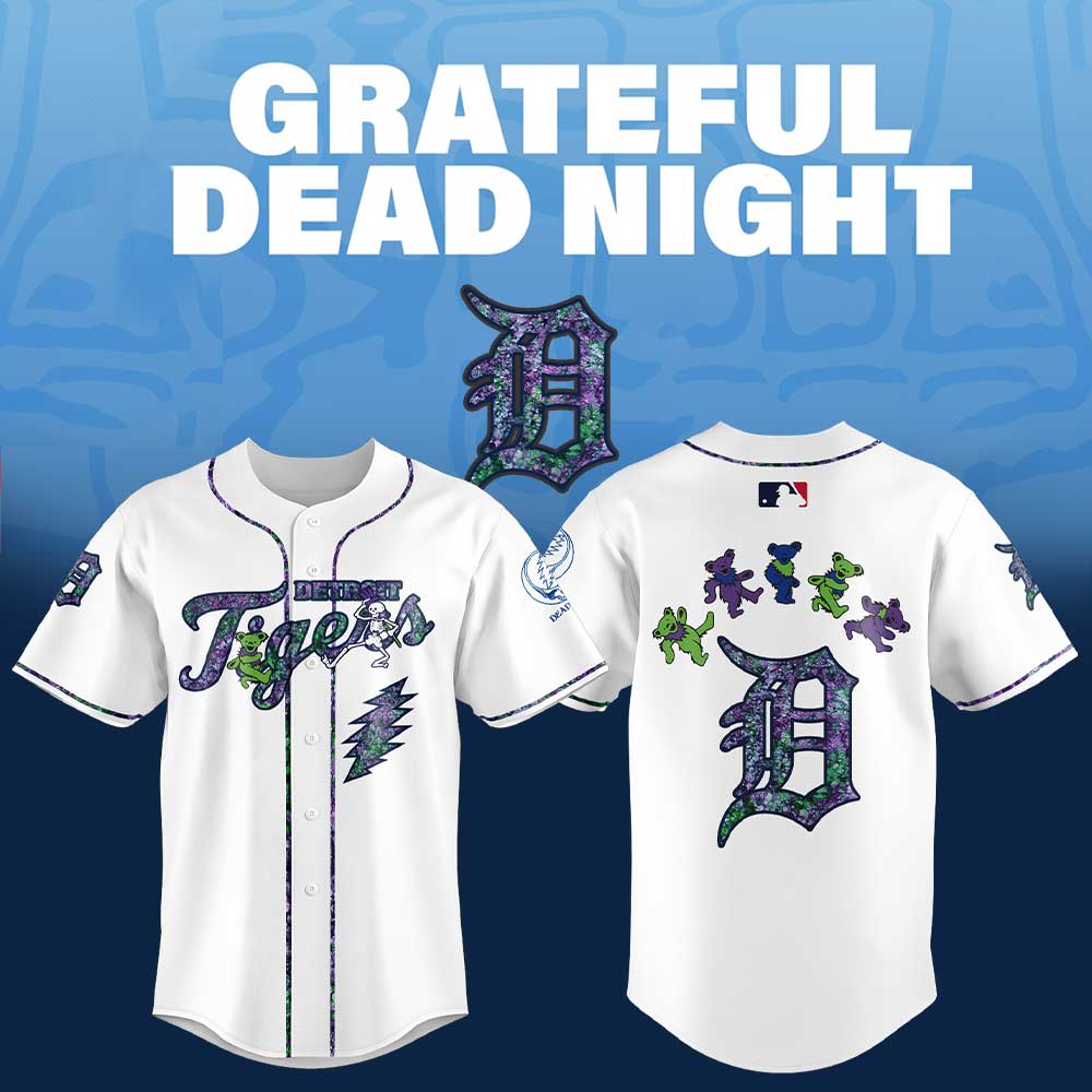 Detroit Tigers Grateful Dead Night Jersey