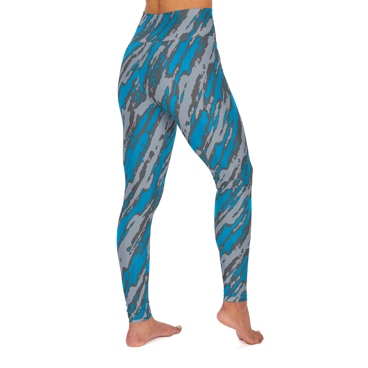 Zubaz NFL Women's Detroit Lions Diagonal Streak Leggings