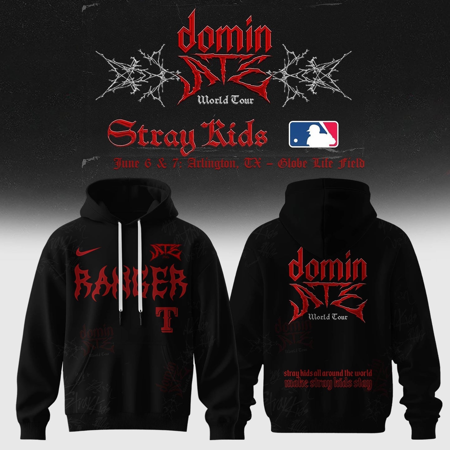 Texas Rangers x Stray Kids Dominate World Tour 2025
