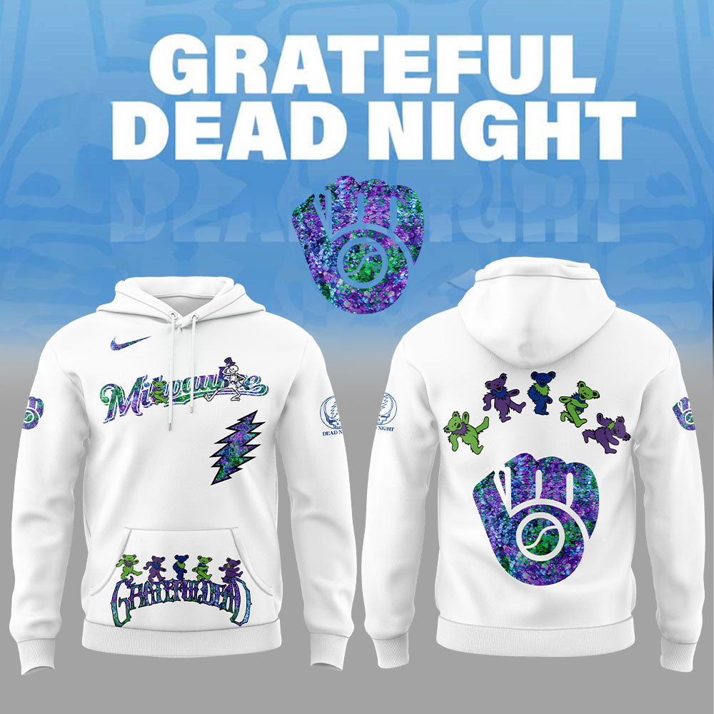 Milwaukee Brewers Grateful Dead Night Hoodie