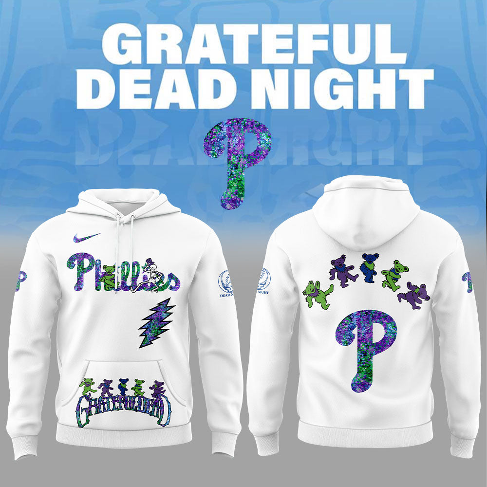 Philadelphia Phillies Grateful Dead Night Hoodie