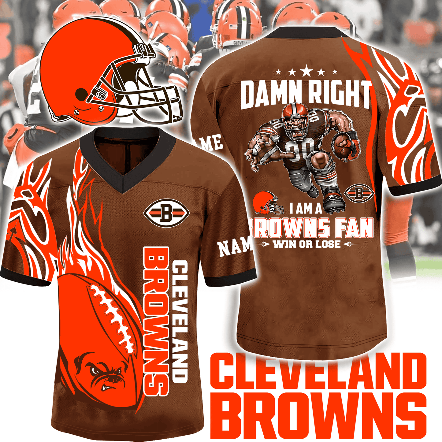 Cleveland Browns Fan Jersey