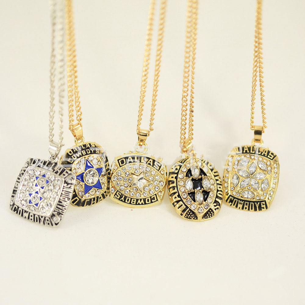 1971 1977 1992 1993 1995 Dallas Cowboy Pattern Necklace Set