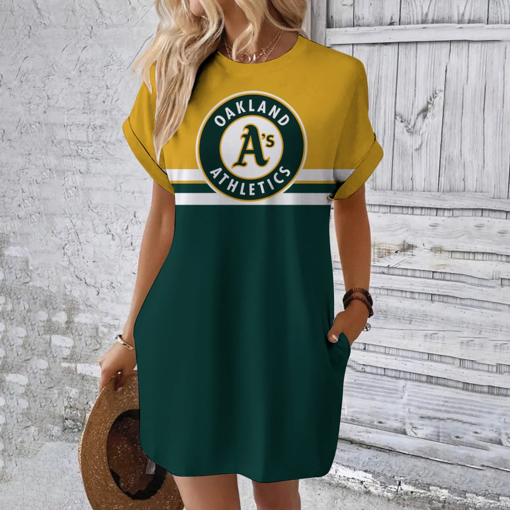 Athletics Hidden Pocket Short Sleeve Tee Dress