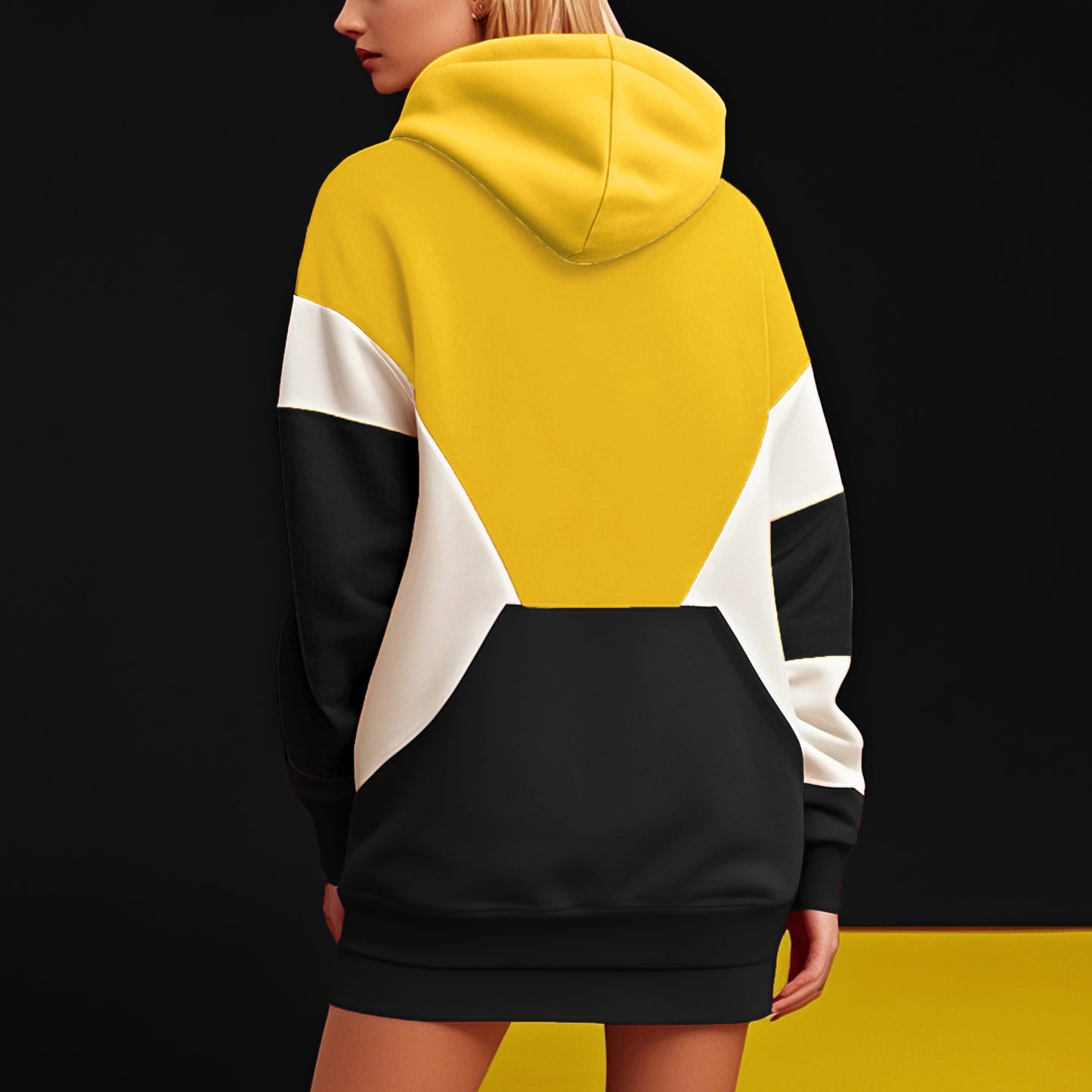 Fashion Color Matching Full-Zip Hoodie