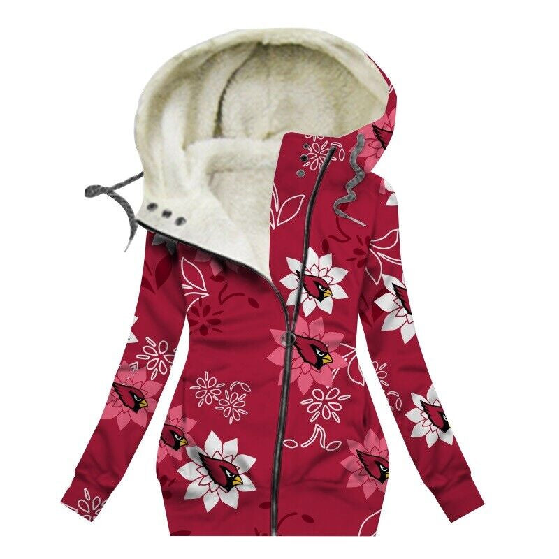 Arizona Cardinals
Women's Zip-Up Tunic Fleece Hoodie