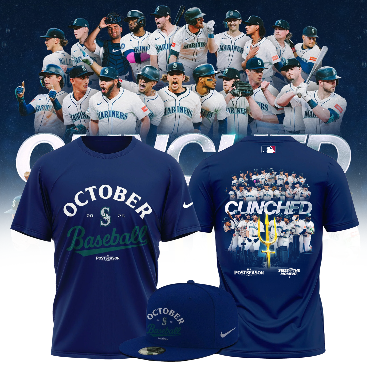 Seattle Mariners 2025 Postseason Collection T-Shirt