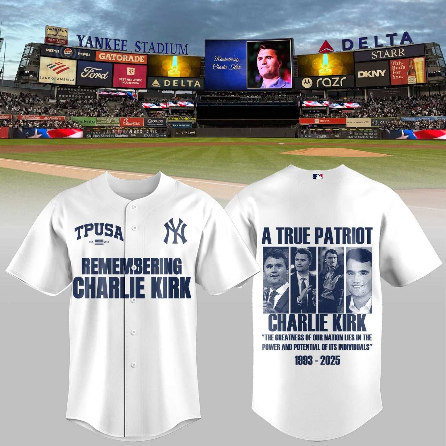 Remembering Charlie Kirk – New York Yankees Jersey