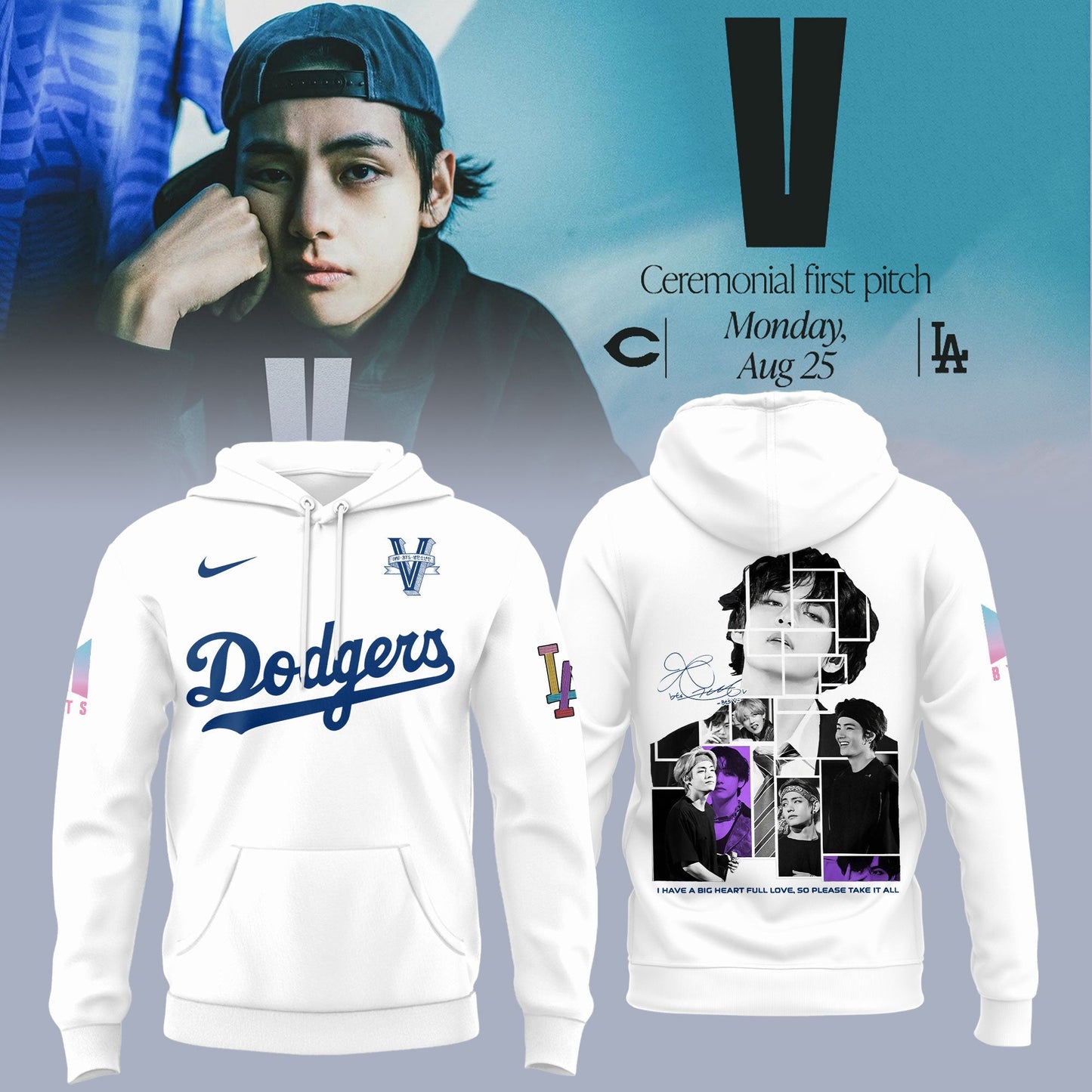 Los Angeles Dodgers x V BTS Hoodie