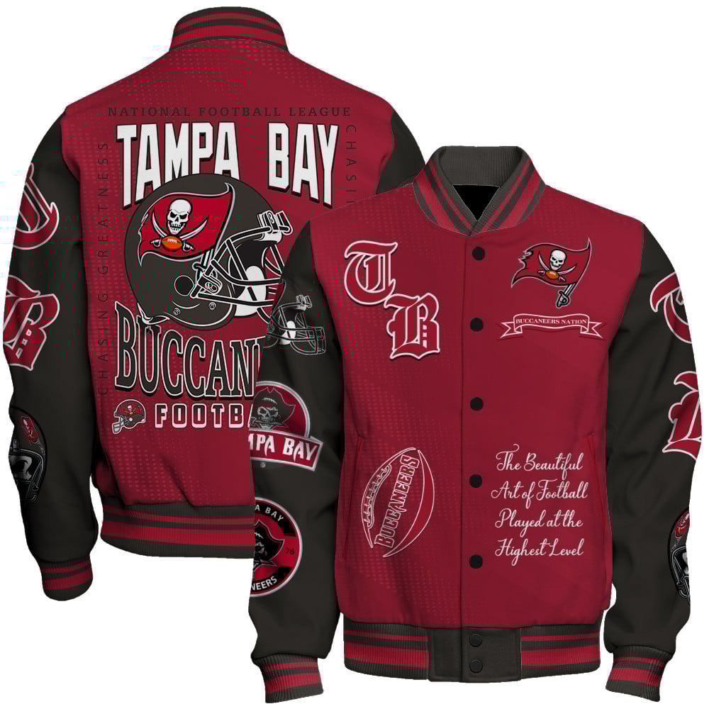 Tampa Bay Buccaneers NFL 2025 National Football Conference Unisex Varsity Jacket V3