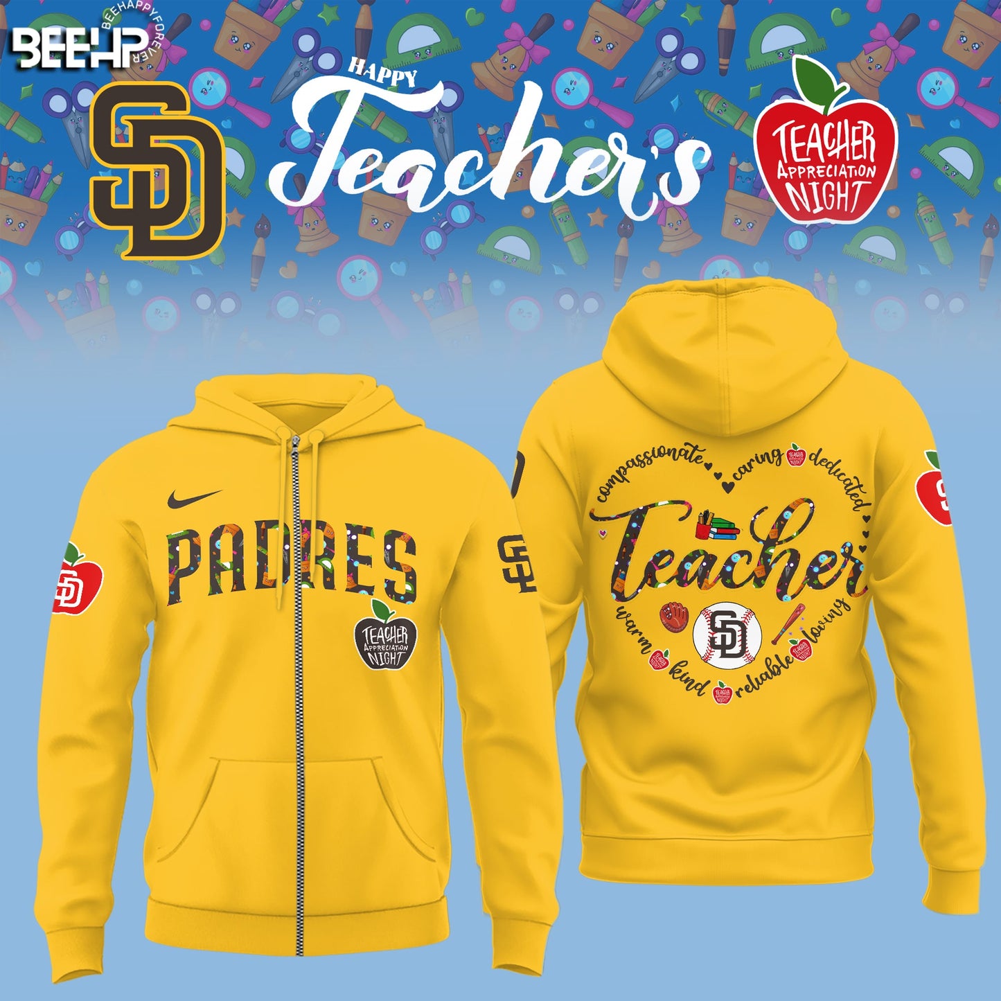 San Diego Padres TEACHER APPRECIATION NIGHT Editions Limited 2025 Hoodie