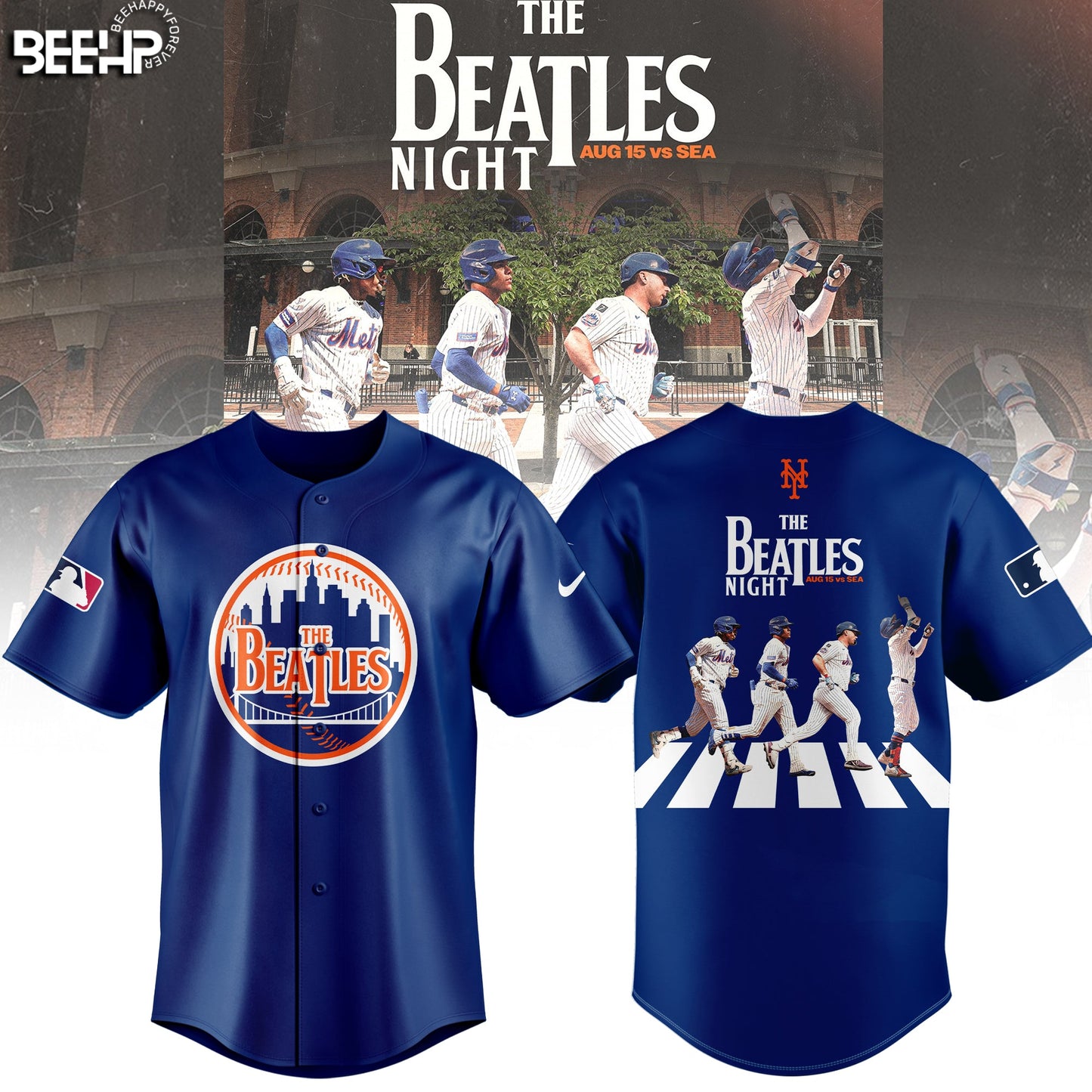 New York Mets The Beatles Night 2025 Limited Edition Jersey
