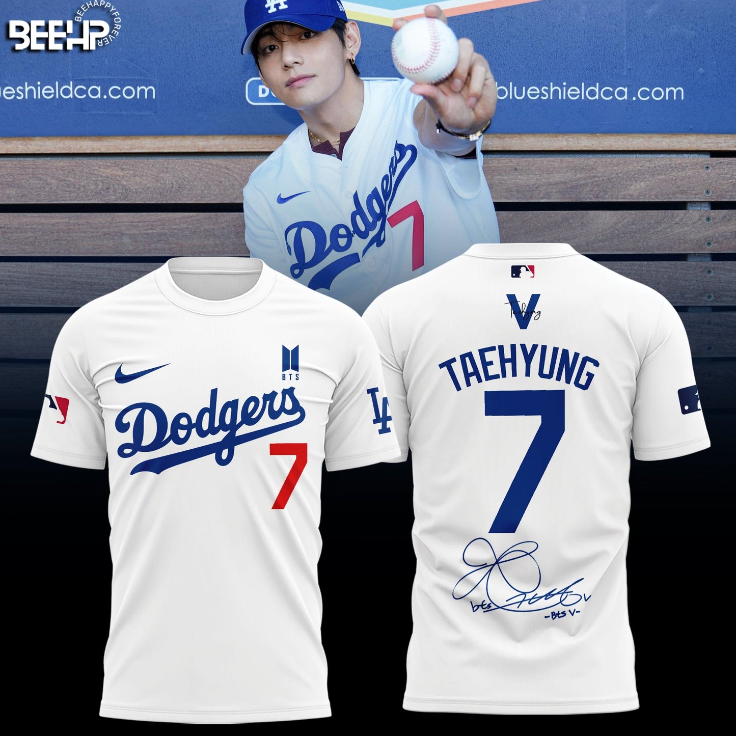 Los Angeles Dodgers x V BTS Limited Edition Shirt