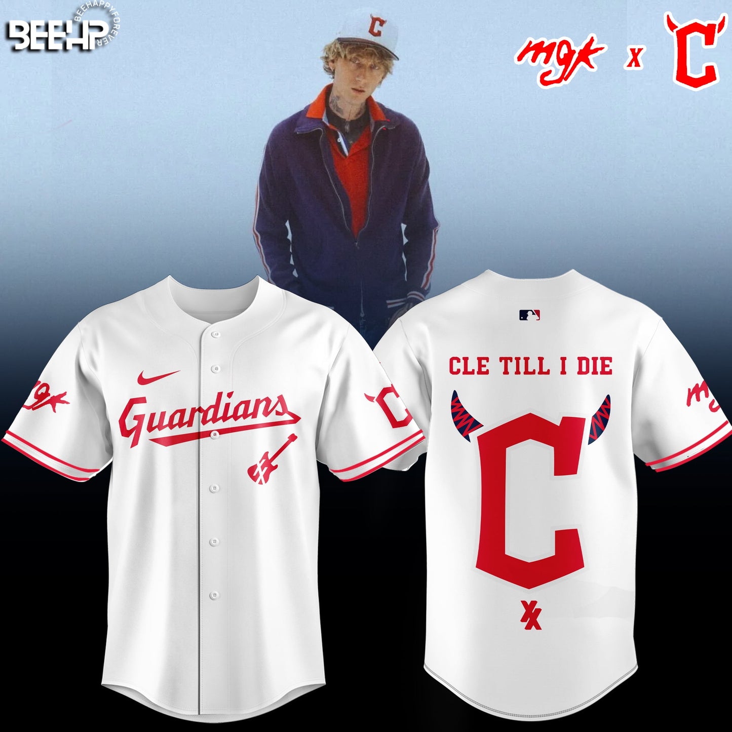 Cleveland Guardians x Mgk 2025 Limited Edition Jersey