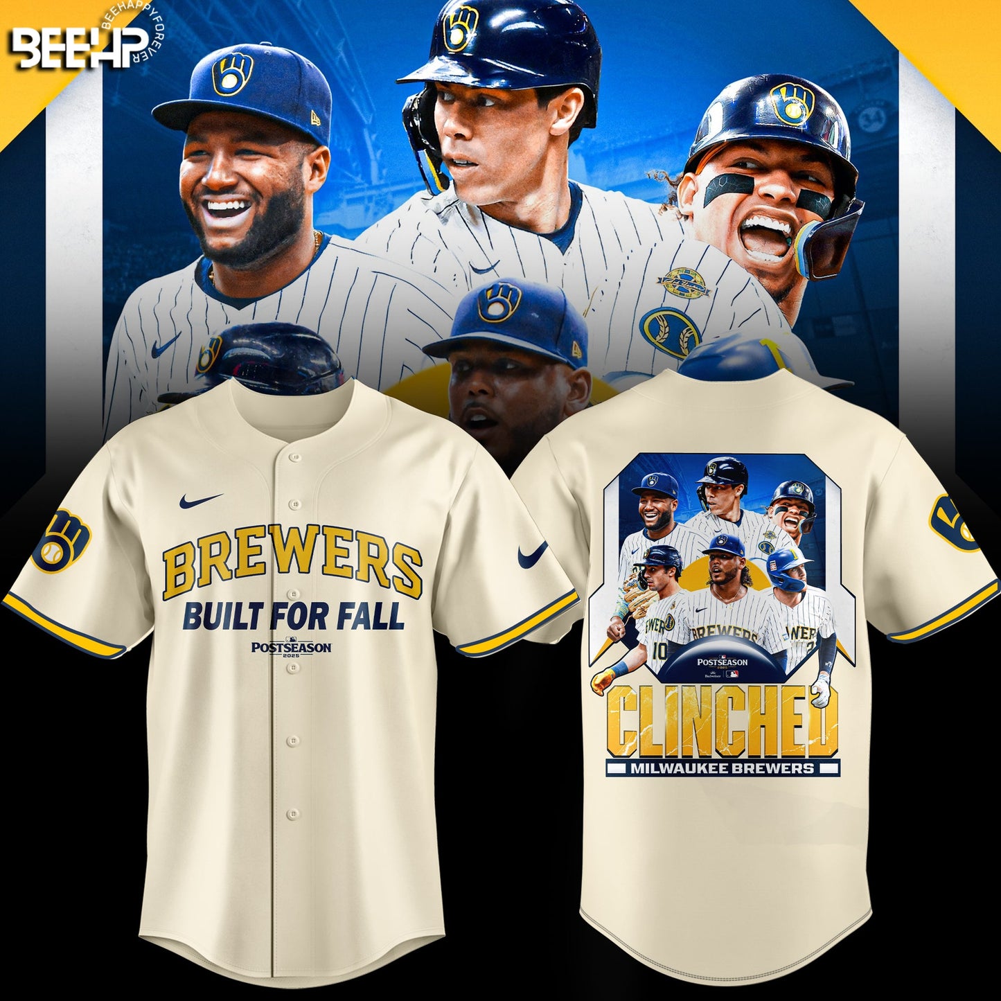 Milwaukee Brewers 2025 Postseason Limited Edition Baseball Jersey