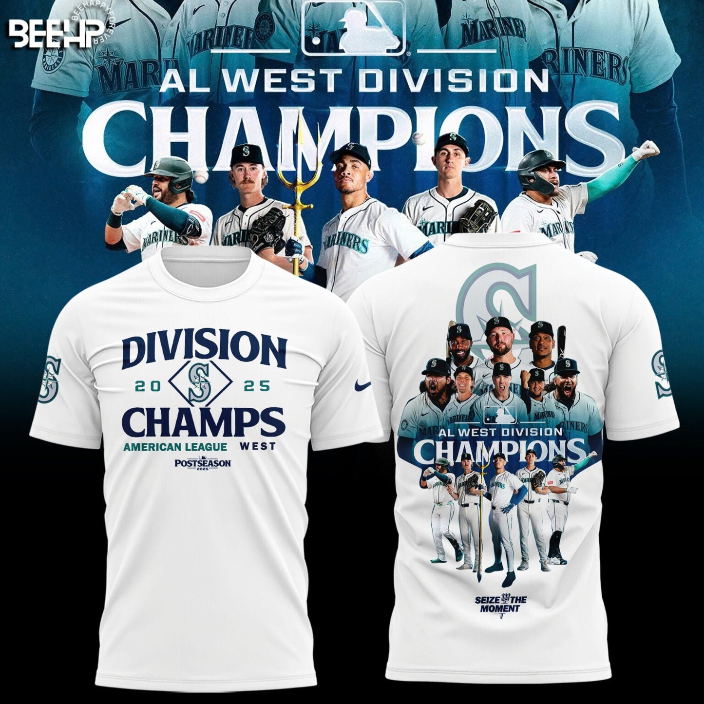 Seattle Mariners AL West Division Champions Locker Room Tshirt