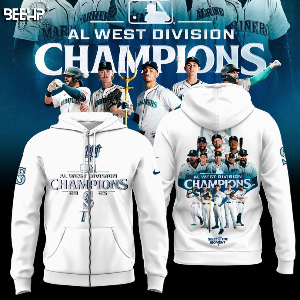 Seattle Mariners 2025 AL West Division Champions Limited Edition Zip Hoodie