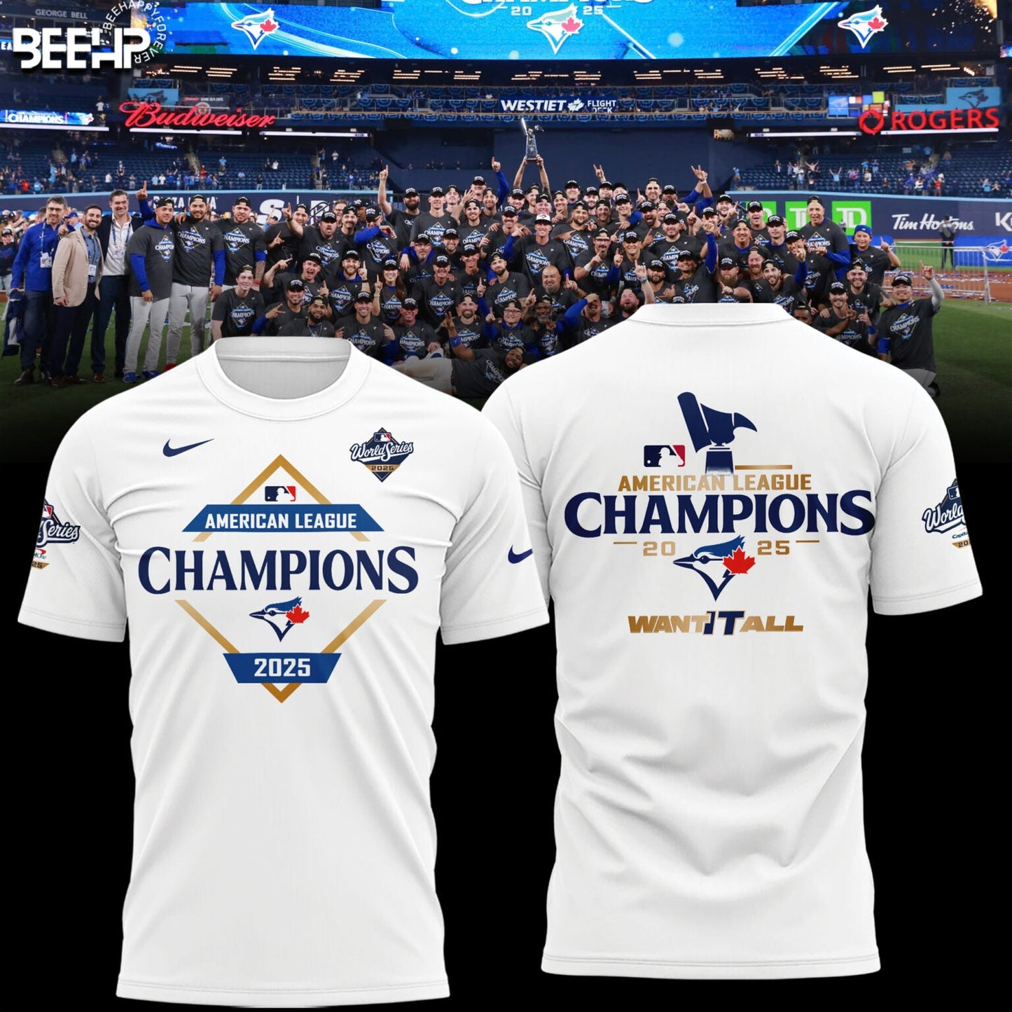 Toronto Blue Jays 2025 American League Champions Combo T-Shirt