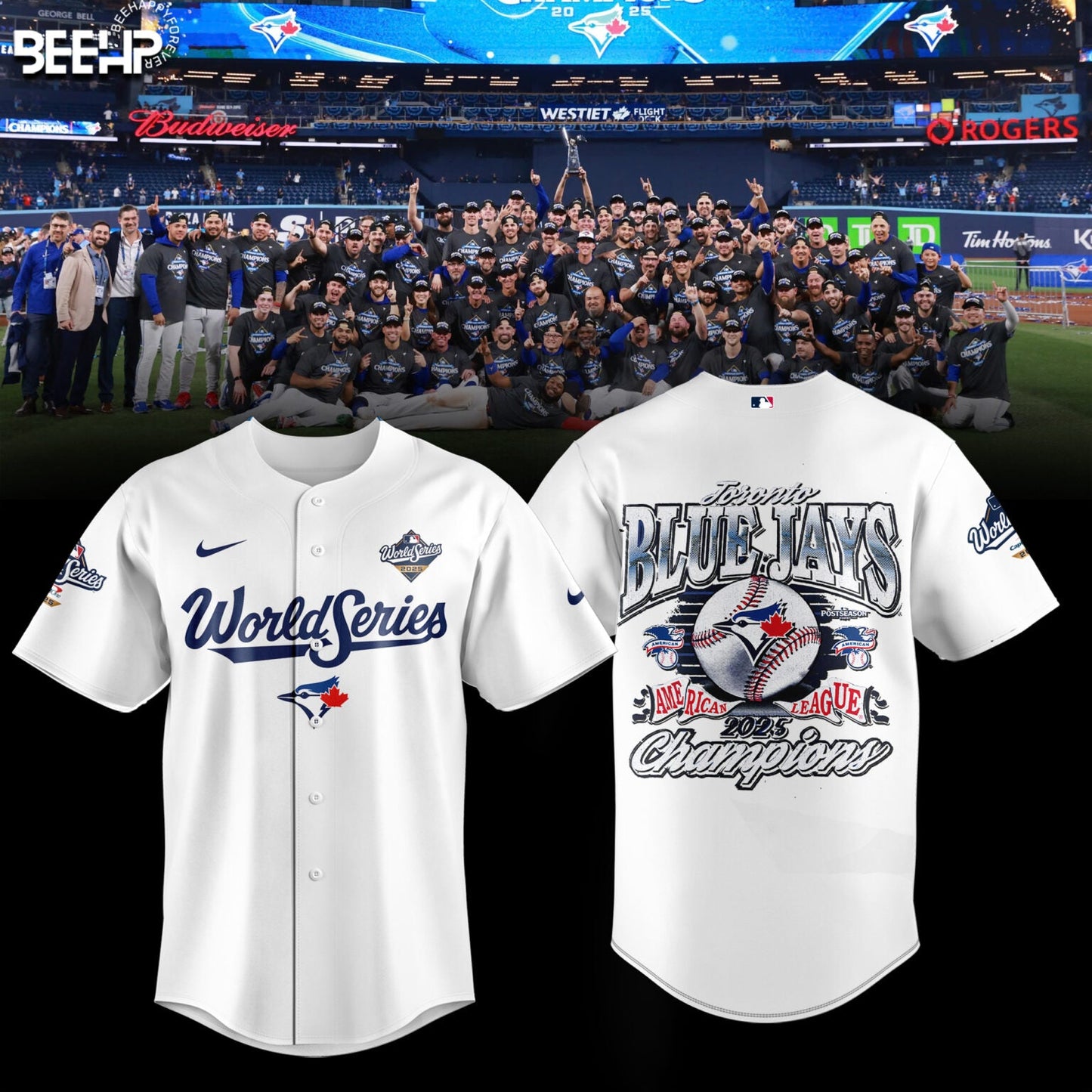 Toronto Blue Jays 2025 American League Champions Combo Jersey