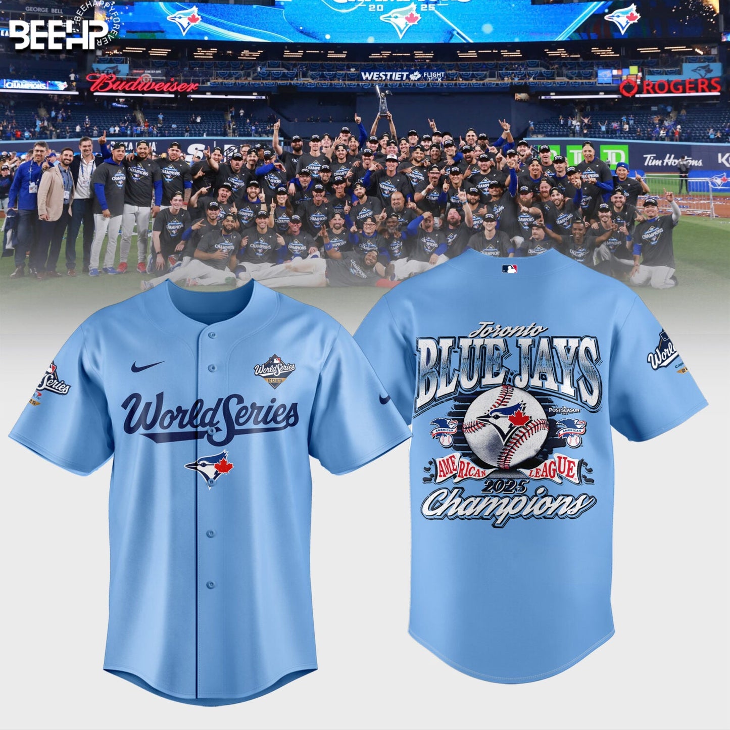 Toronto Blue Jays 2025 American League Champions Combo Jersey