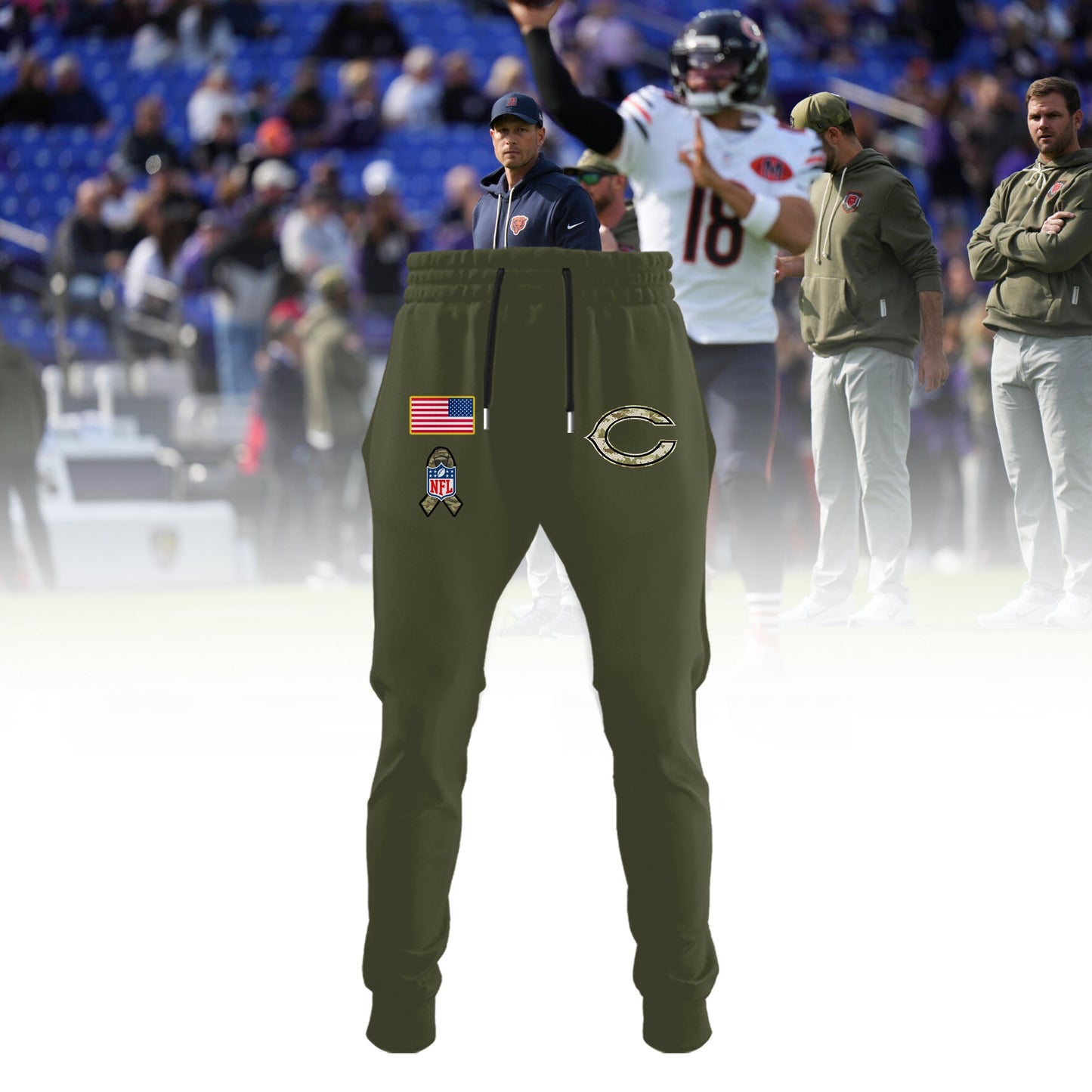 Chicago Bears Salute To Service 2025 Combo Hoodie