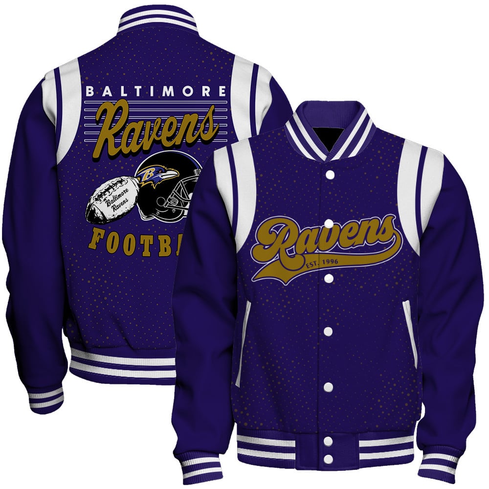 Baltimore Ravens National Football League 2025 Make Your Mark Unisex Varsity Jacket