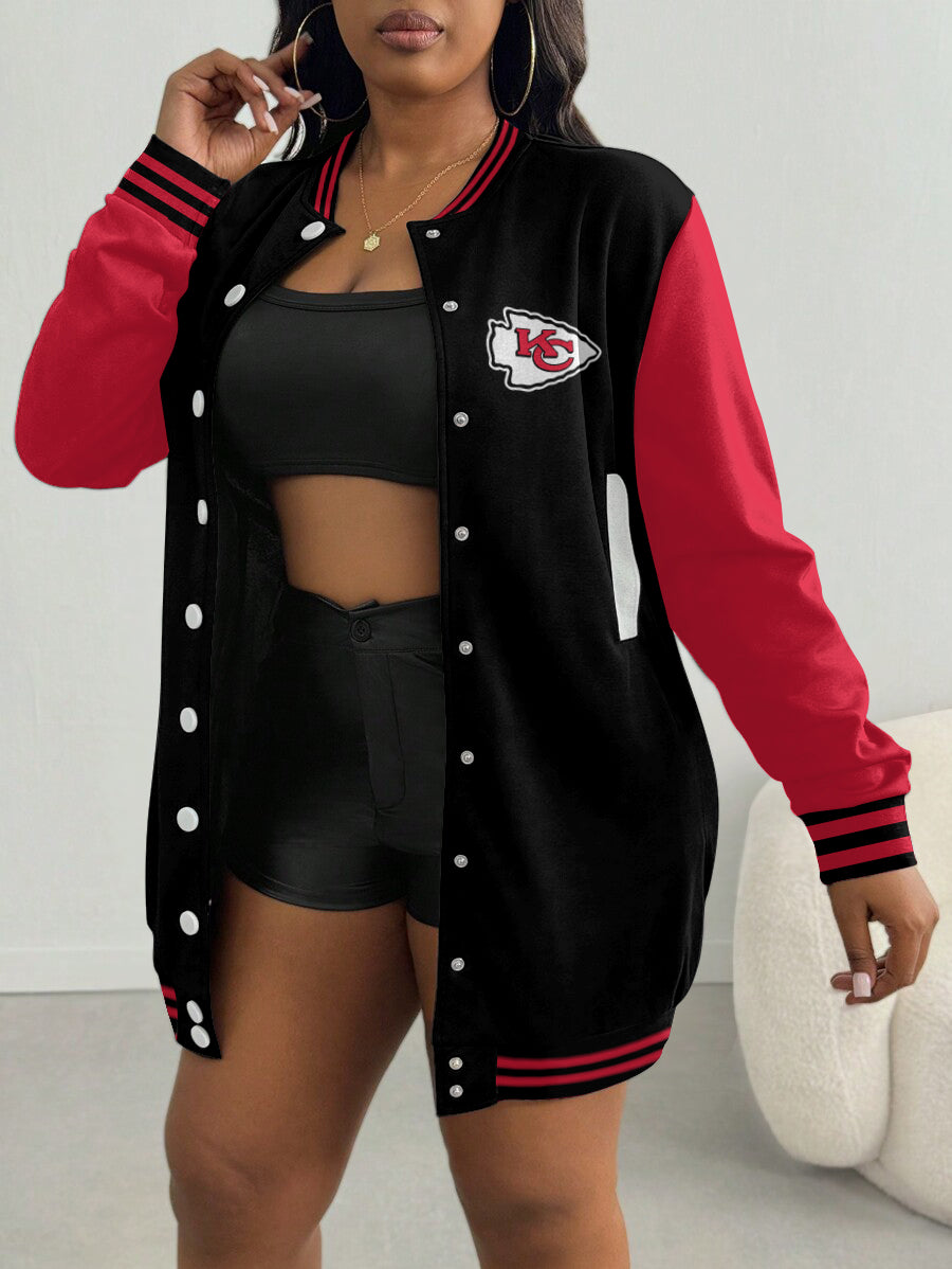 Kansas City Chiefs Women's Limited Edition Button Down Long Sleeve Jacket Dress