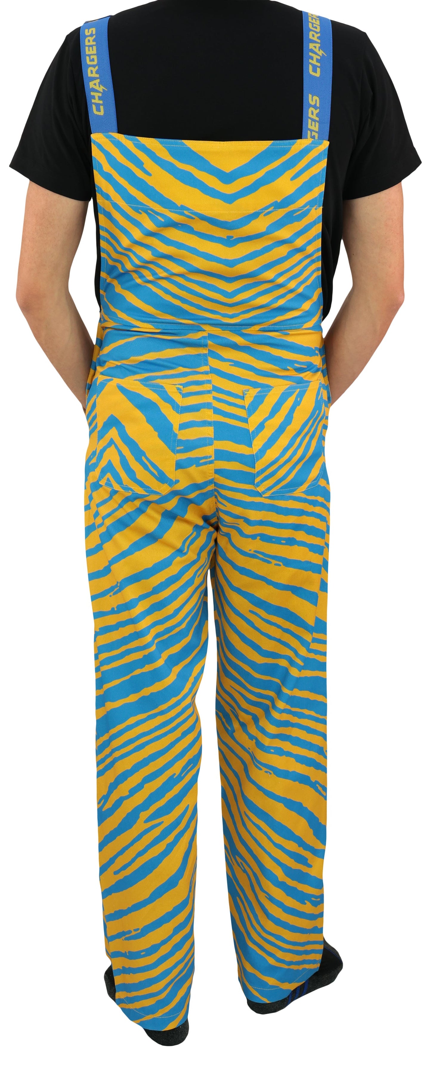 Zubaz NFL Unisex Zebra Lightweight Bib, Los Angeles Chargers