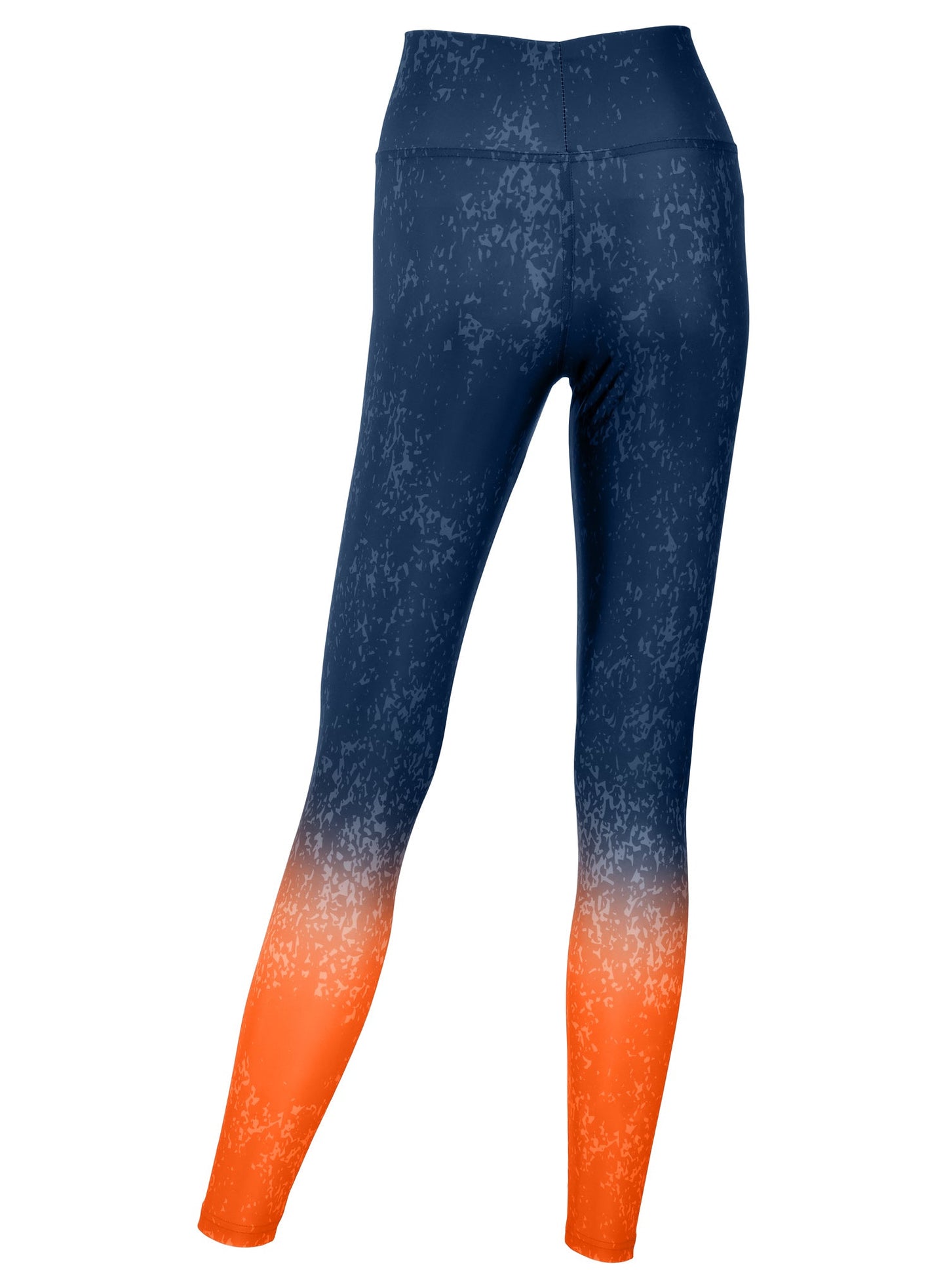 Zubaz NFL Women's Distressed Gradient Leggings with Team Wordmark Chicago Bears