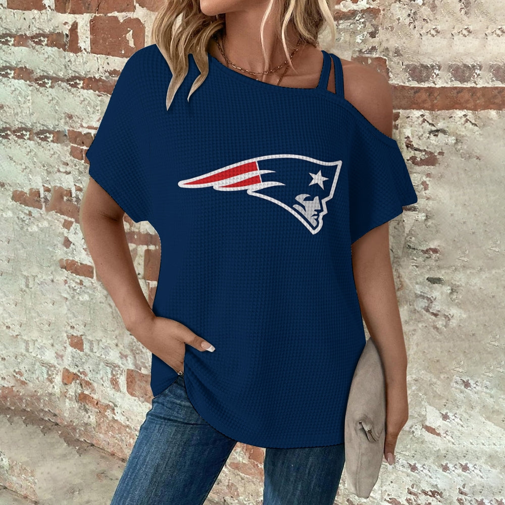 Asymmetrical Neck Short Sleeve T-Shirt