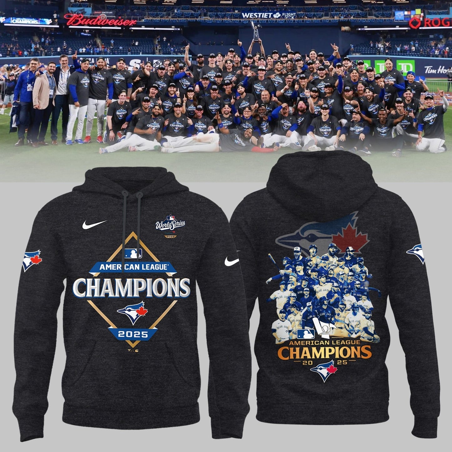 Toronto Blue Jay 2025 American League Champions Hoodie