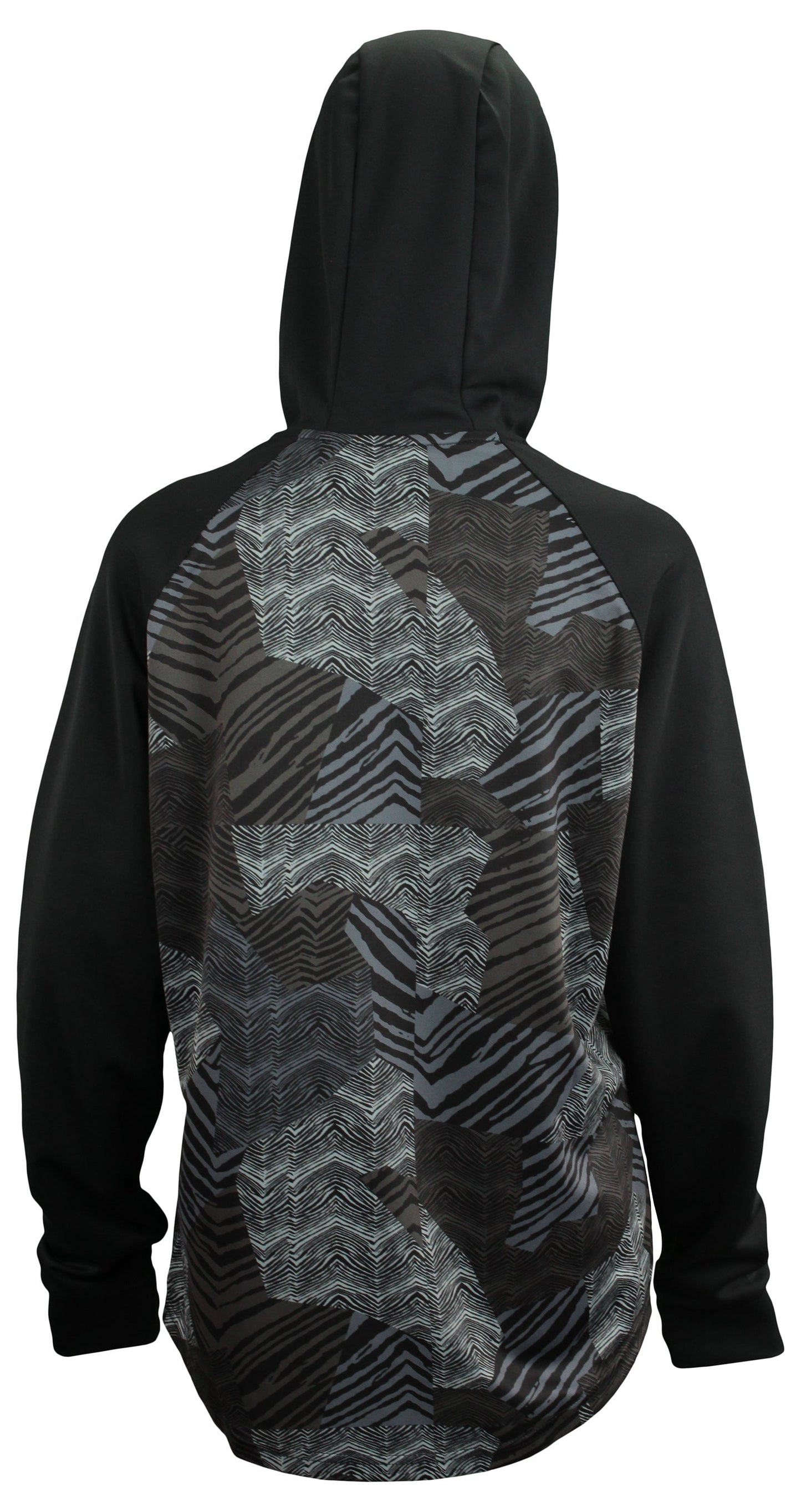 Zubaz NFL Women's Buffalo Bills Elevated Team Logo Black Light Weight Hoodie