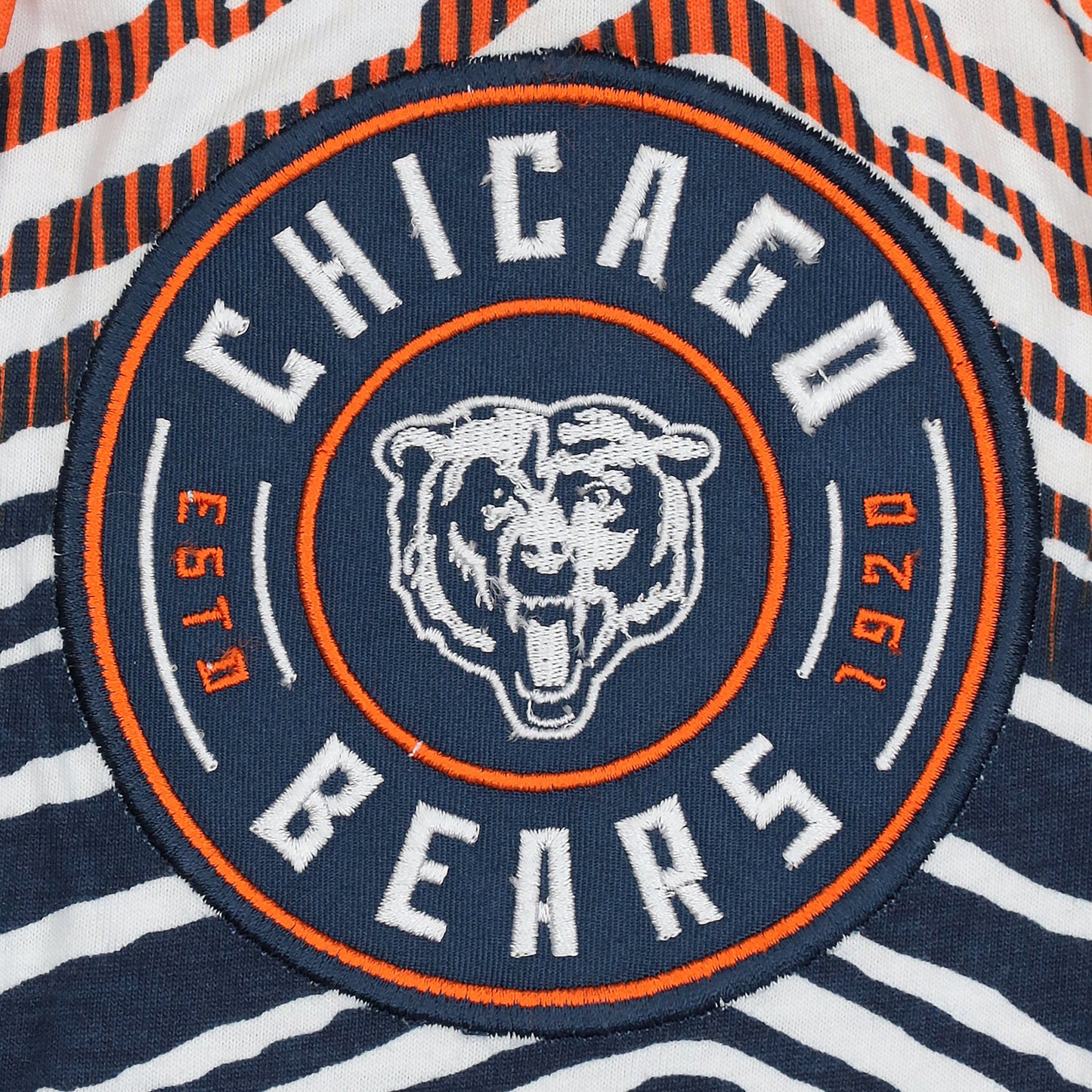 Zubaz NFL Adult Unisex Z88 Embroidered Zebra Ombre TMC Pants, Chicago Bears