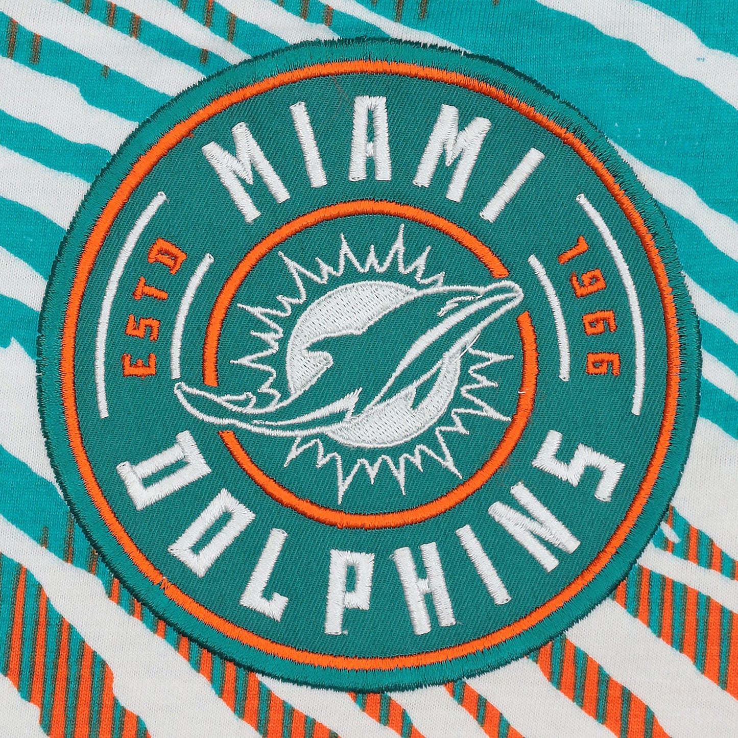 Zubaz NFL Adult Unisex Z88 Embroidered Zebra Ombre TMC Pants, Miami Dolphins