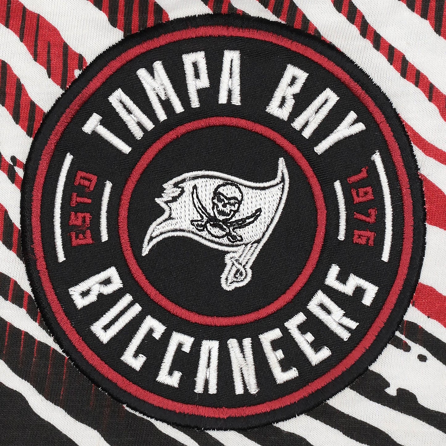 Zubaz NFL Adult Unisex Z88 Embroidered Zebra Ombre TMC Shorts, Tampa Bay Buccaneers