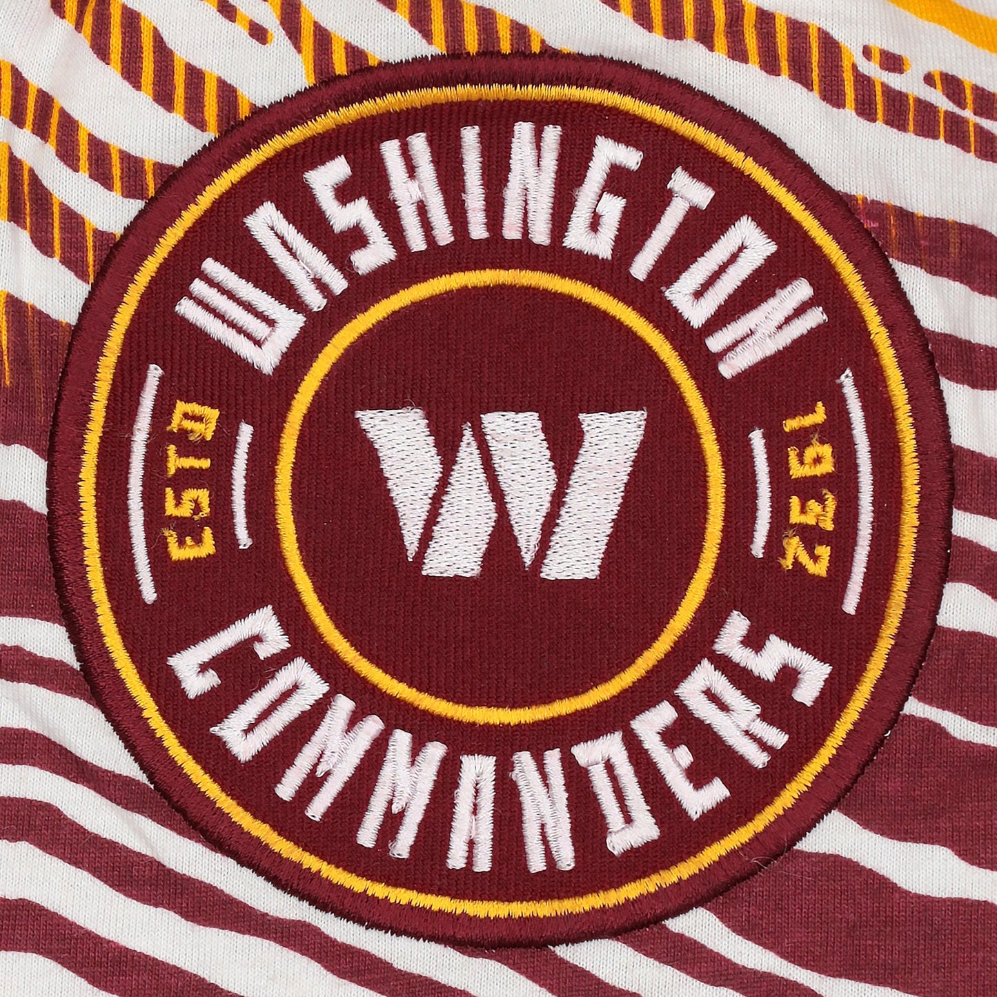 Zubaz NFL Adult Unisex Z88 Embroidered Zebra Ombre TMC Shorts, Washington Commanders