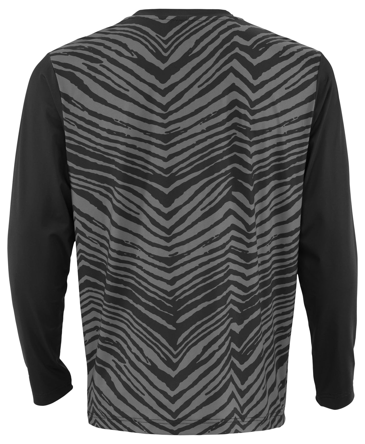 Zubaz NFL Men's Zebra Fade Black Tonal Long Sleeve T-Shirt, Houston Texans