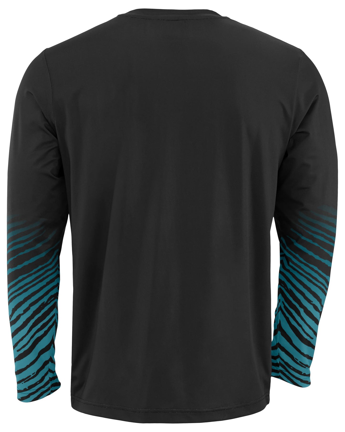 Zubaz NFL Men's Team Color Zebra Fade Sleeves Long Sleeve T-Shirt, Jacksonville Jaguars