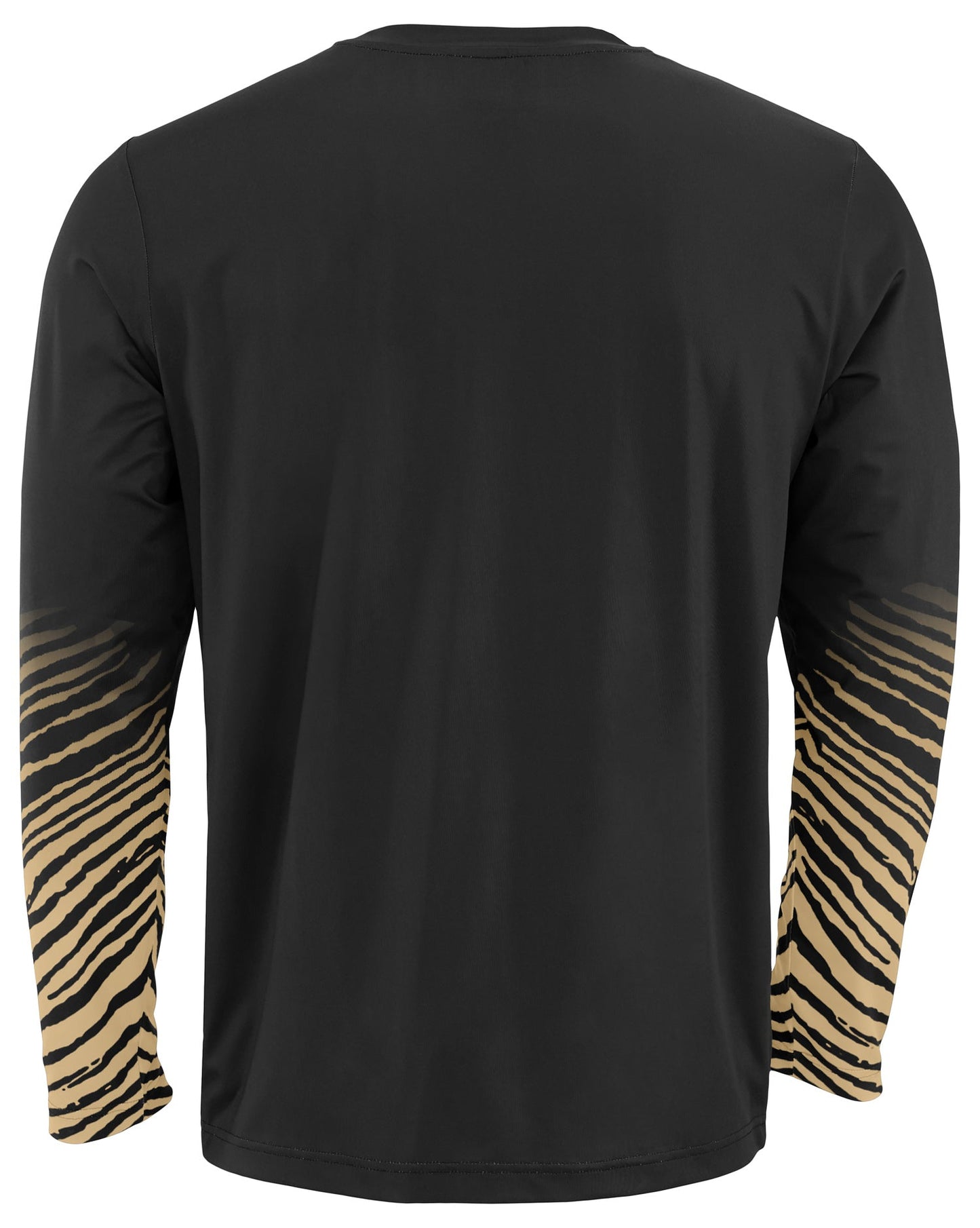 Zubaz NFL Men's Team Color Zebra Fade Sleeves Long Sleeve T-Shirt, New Orleans Saints