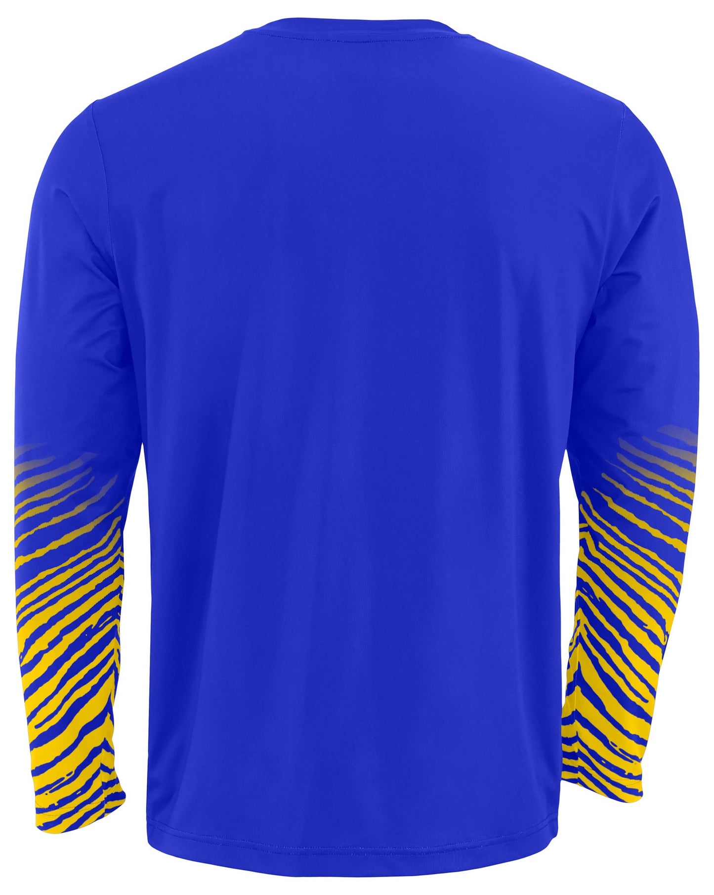 Zubaz NFL Men's Team Color Zebra Fade Sleeves Long Sleeve T-Shirt, Los Angeles Rams