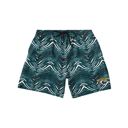 Zubaz NFL Men's Jacksonville Jaguars Exclusive 5.5 Inch Swim Trunk