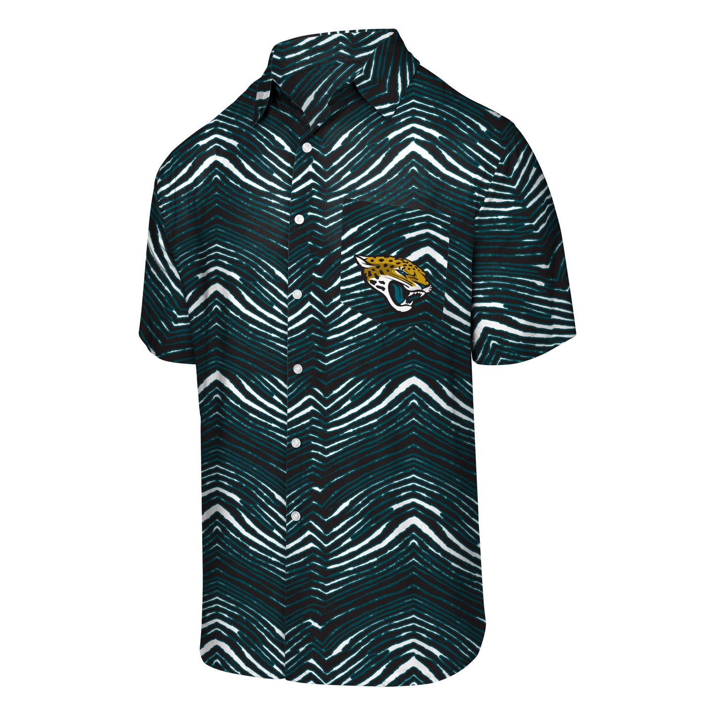 Zubaz NFL Men's Jacksonville Jaguars Exclusive Button Up Shirt