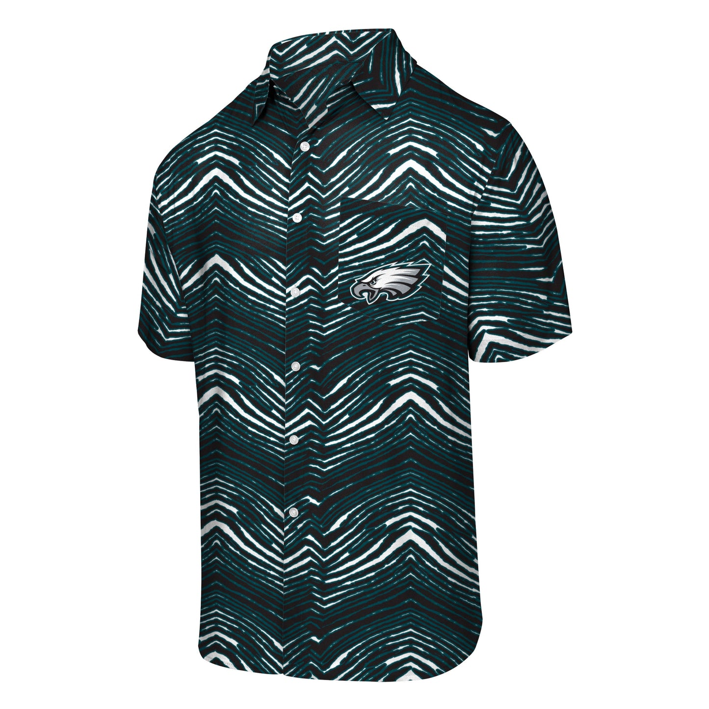 Zubaz NFL Men's Philadelphia Eagles Exclusive Button Up Shirt