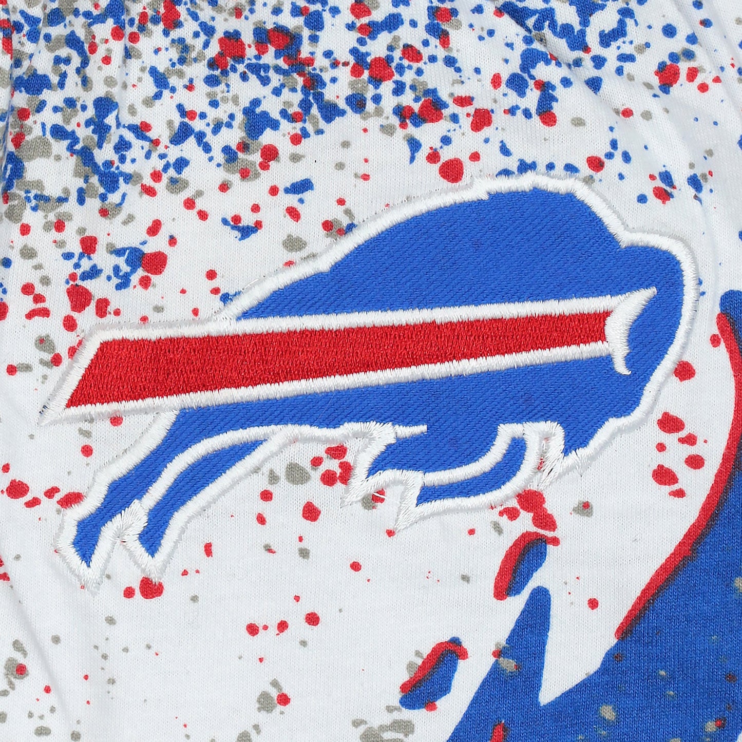 Zubaz NFL Adult Unisex for Men and Women Z88 Embroidered Confetti 3 Color Pants, Buffalo Bills