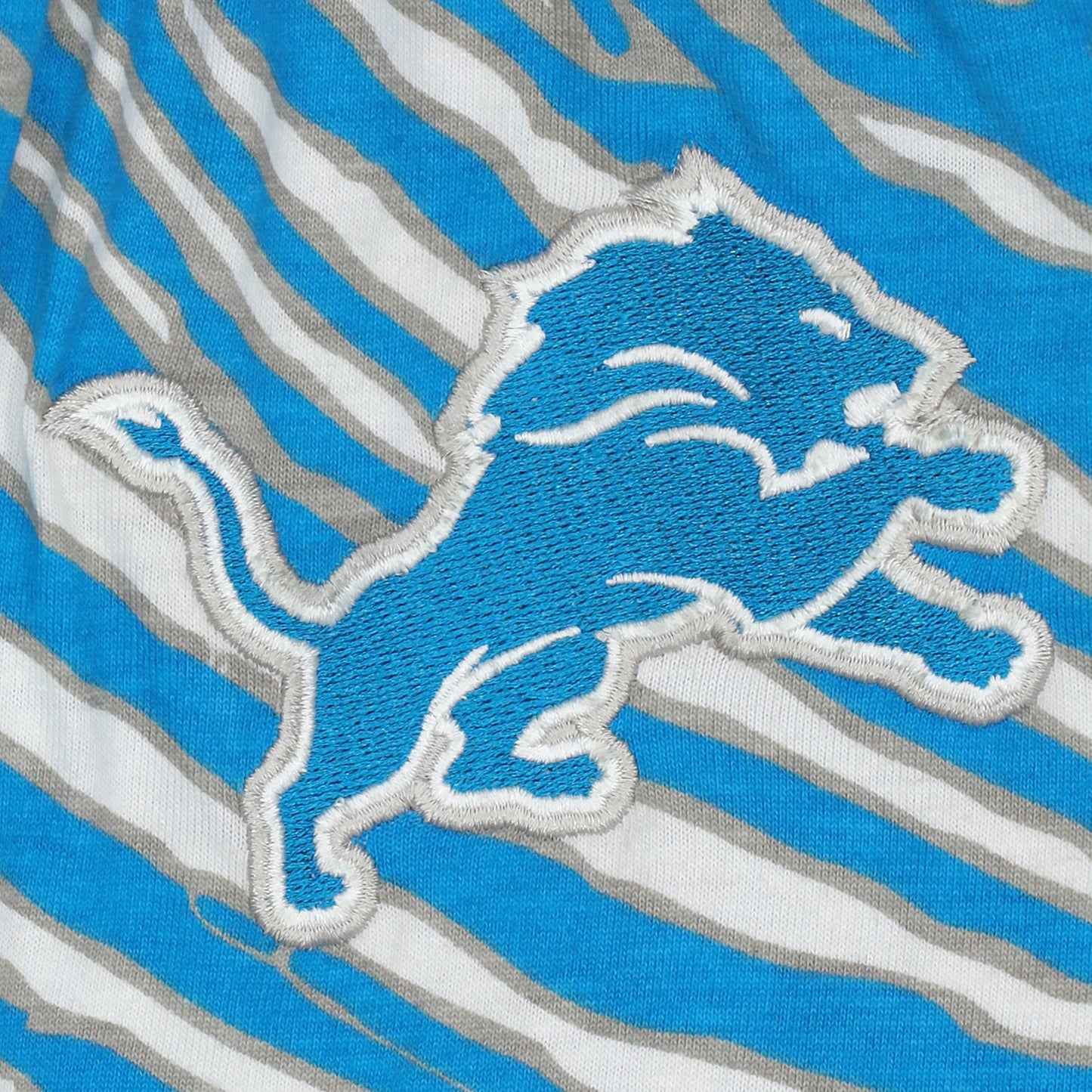 Zubaz NFL Adult Unisex for Men and Women Z88 Embroidered Zebra 3 Color Pants, Detroit Lions