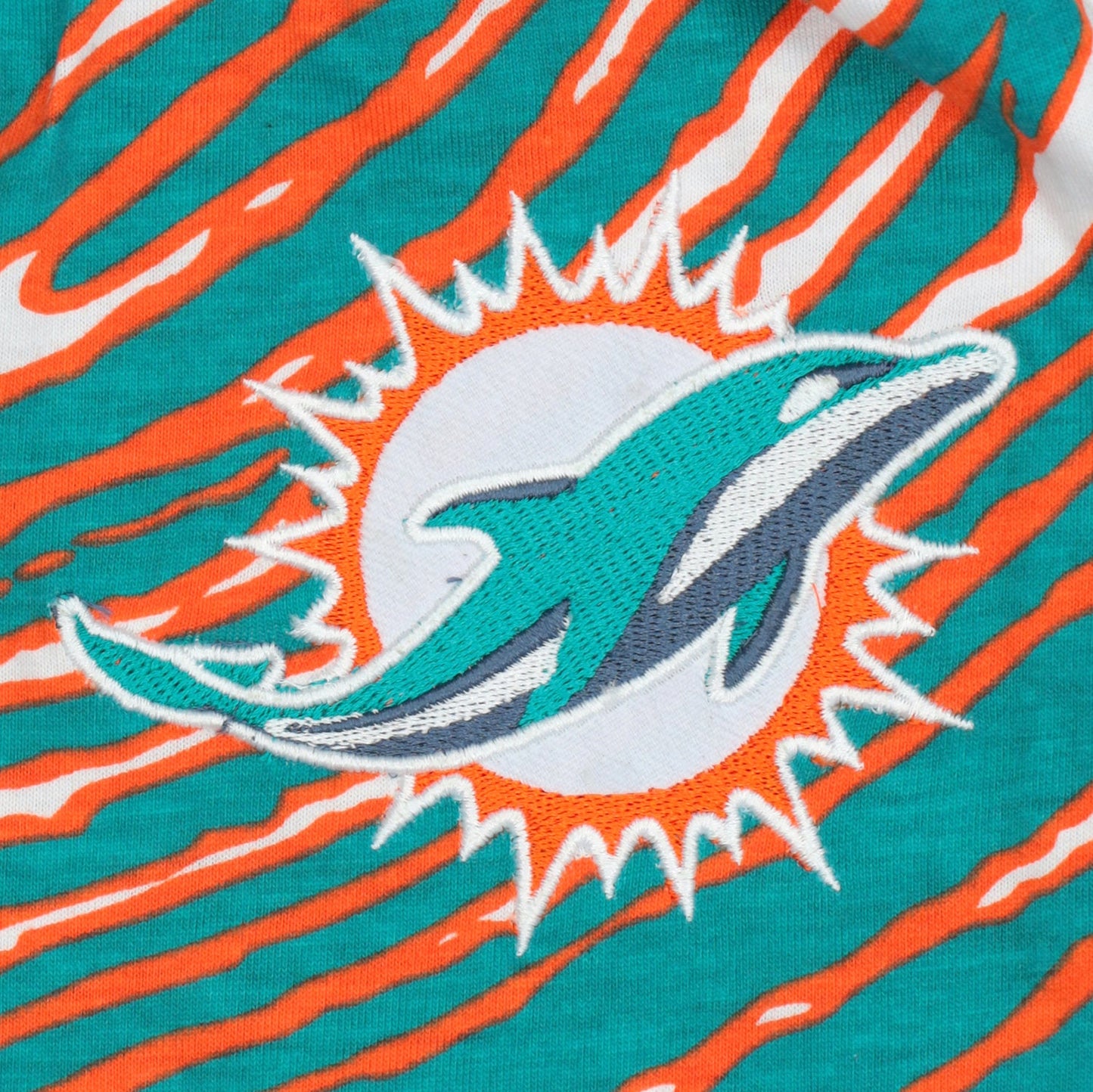 Zubaz NFL Adult Unisex for Men and Women Z88 Embroidered Zebra 3 Color Pants, Miami Dolphins