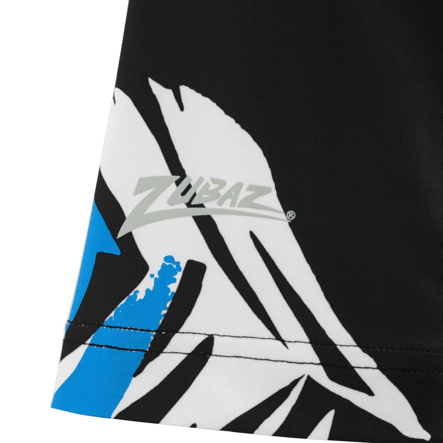 Zubaz NFL Womens Leaf Team Color Script Short Sleeve T-Shirt, Carolina Panthers