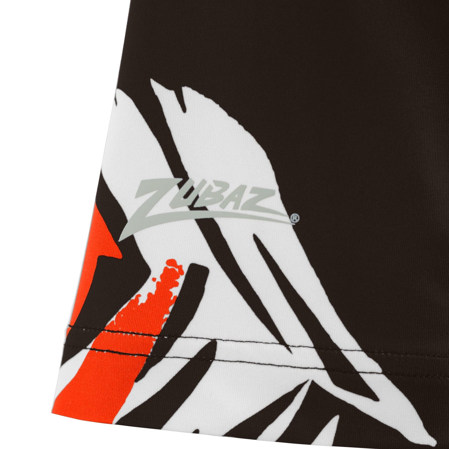 Zubaz NFL Womens Leaf Team Color Script Short Sleeve T-Shirt, Cleveland Browns